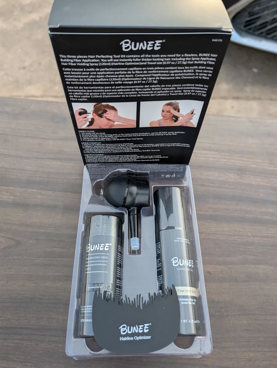 Opened hair fibre kit
